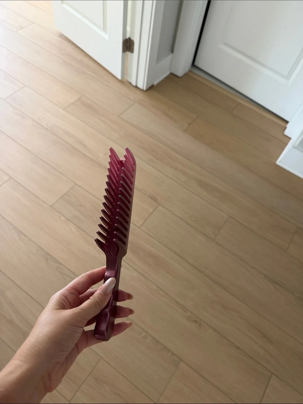 Wide-Tooth Hair Comb for Detangling - Pink